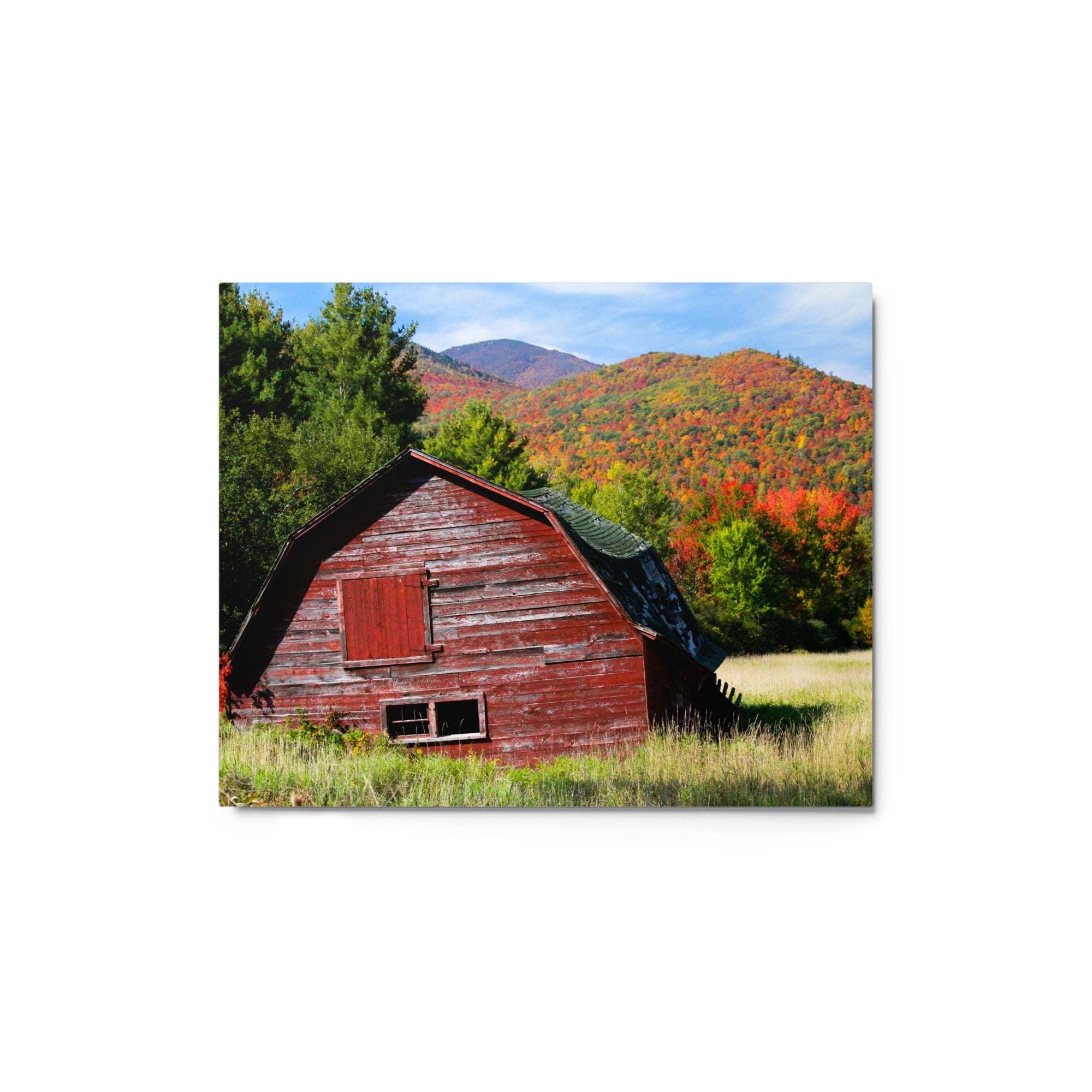 Vintage Keene Barn Metal Wall Art Print - Rustic Farmhouse Decor for Living Room, Bedroom, or Office
