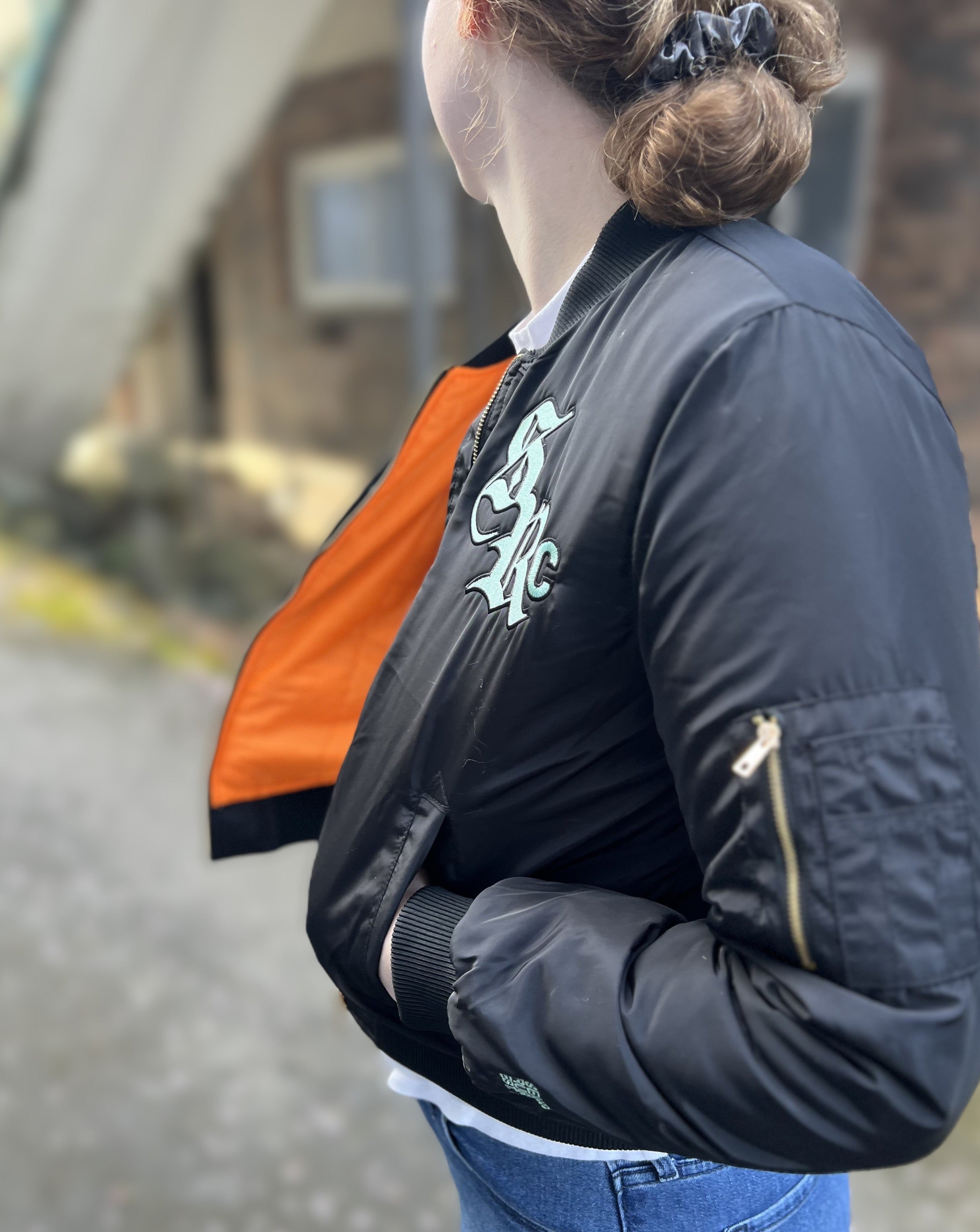 Women's Seawolves Rugby Club Bomber Jacket - Waterproof Windbreaker with Team Logo - Perfect for Rugby Games, Outdoor Sports & Casual Wear