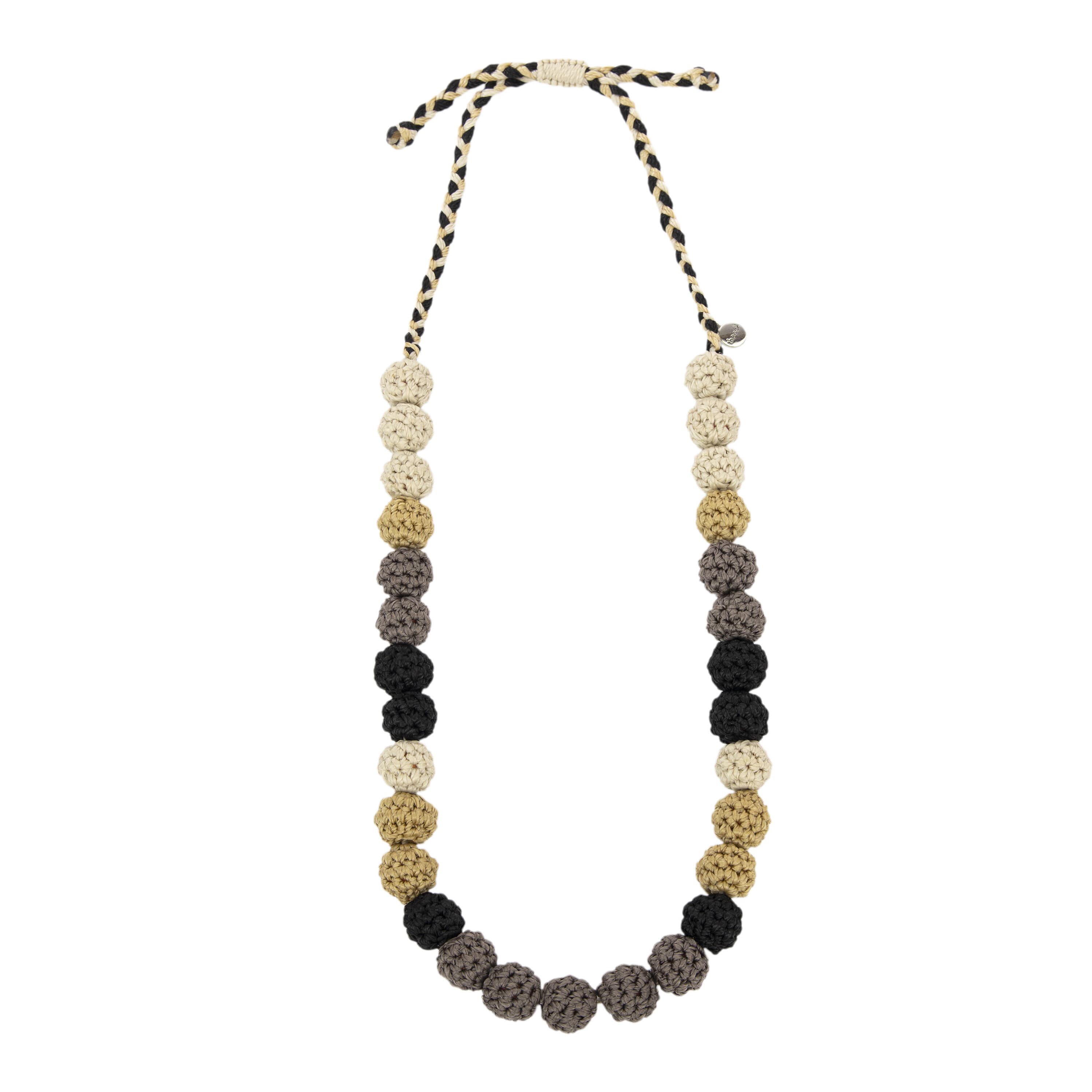 Drea Handmade Crochet Bead Necklace for Women - Black Multicolor Bohemian Style Jewelry - Perfect for Parties, Weddings & Everyday Wear