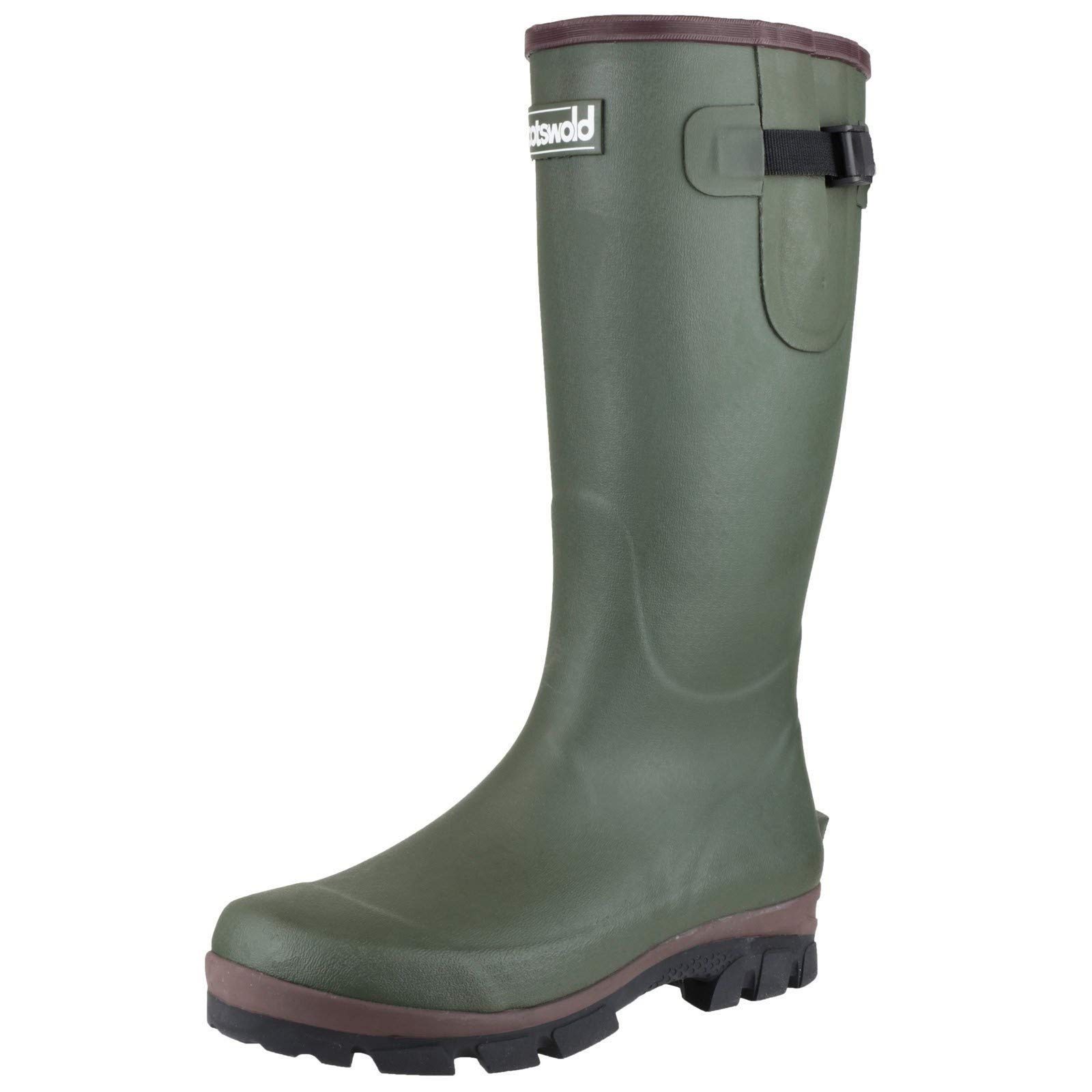 Men's Neoprene Rubber Wellington Boots - Waterproof, Slip-Resistant, Comfortable for Outdoor Work, Fishing & Hiking - Size 9 US (Green)