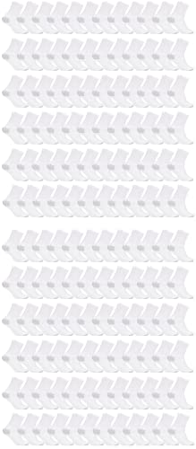 144 Pairs White Womens / Gray Heel and Toe