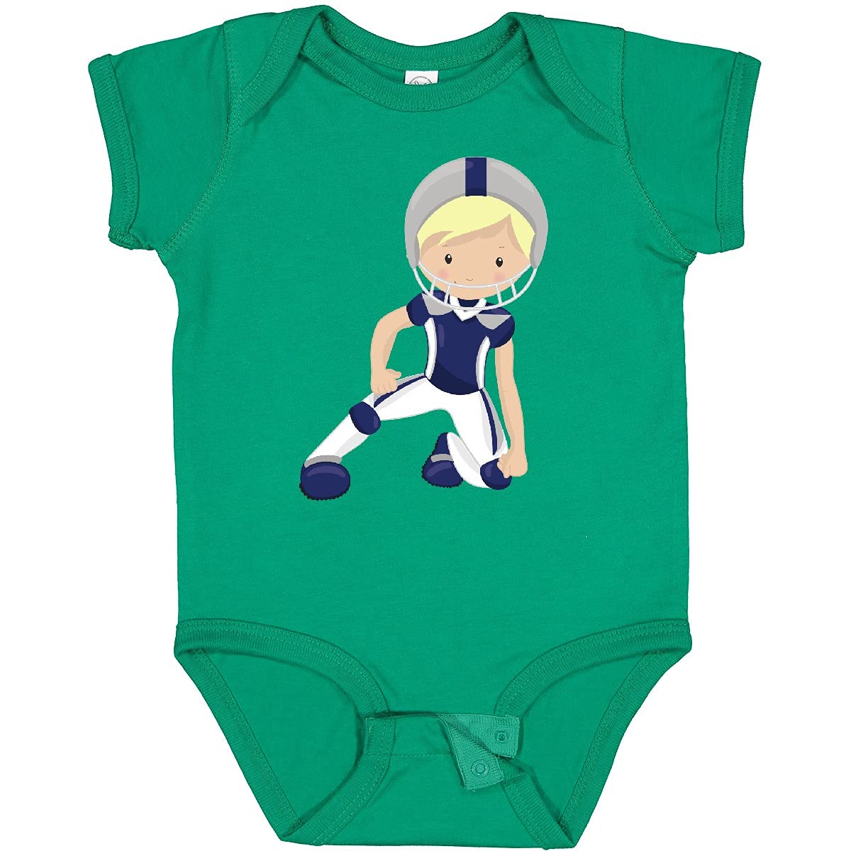 Inktastic American Football & Rugby Baby Bodysuit - Cute Blonde Hair Infant Onesie for Game Day, Sports Fans & Newborn Photo Shoots