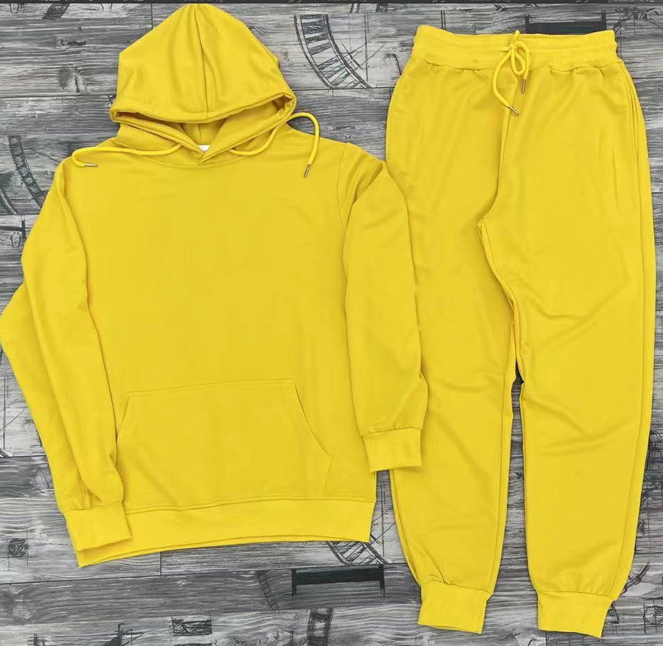 Men's Hooded Sweatshirt Two Piece Set - Casual Pullover Hoodie & Jogger Pants Outfit (XN2082) for Streetwear, Lounge & Gym Wear