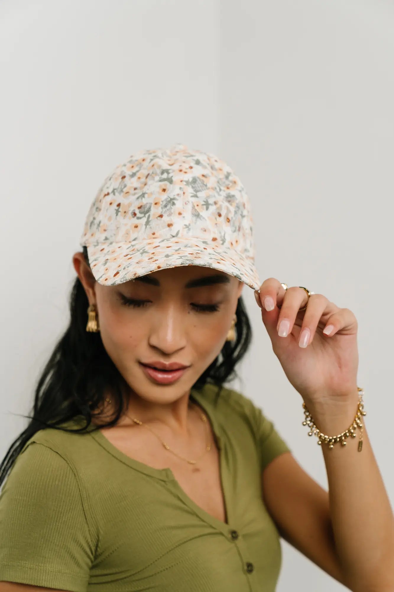 Floral Baseball Cap for Women - Yellow Sunflower Design Adjustable Cotton Hat for Outdoor, Sports & Fashion