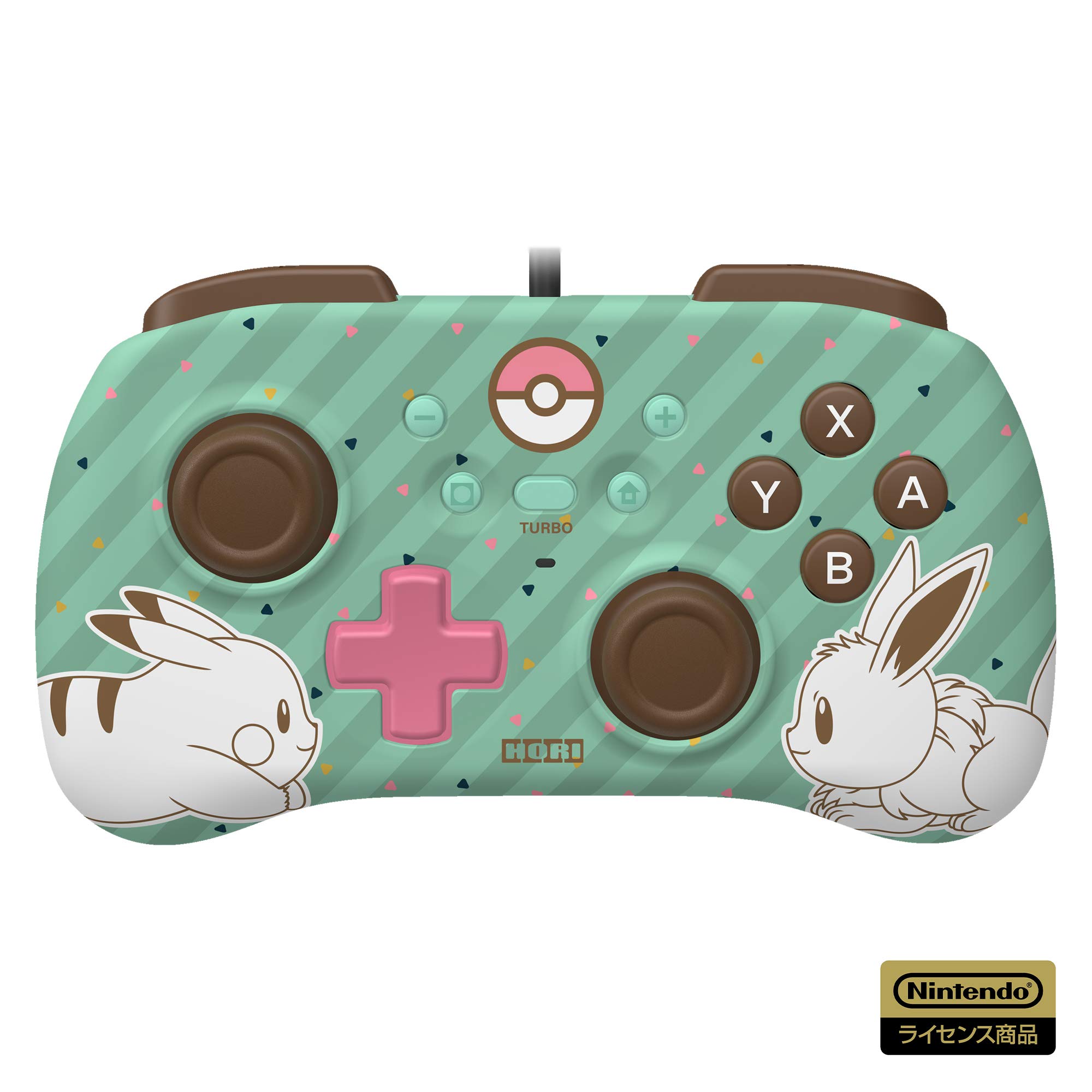 Hori Pad Mini Wireless Controller for Nintendo Switch - Pikachu & Eevee Edition | Compatible with Super Smash Bros, Mario Kart & Pokemon Games | Perfect for Kids & Family Gaming Sessions
