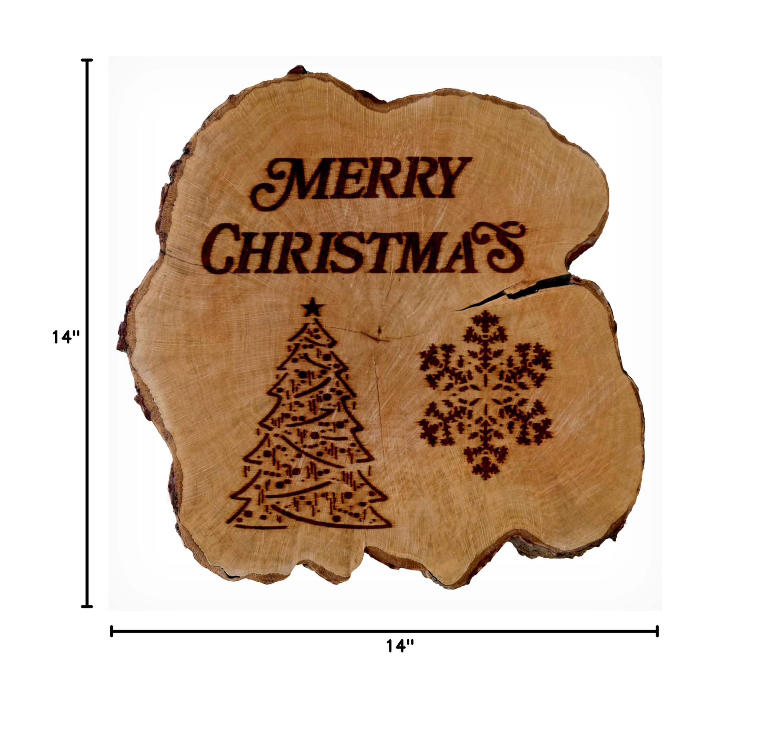 Trademark Fine Art 'Christmas Branding on Wood' Canvas Wall Art by Cora Niele - Perfect for Holiday Home Decor, Christmas Gifts & Festive Living Room Accents
