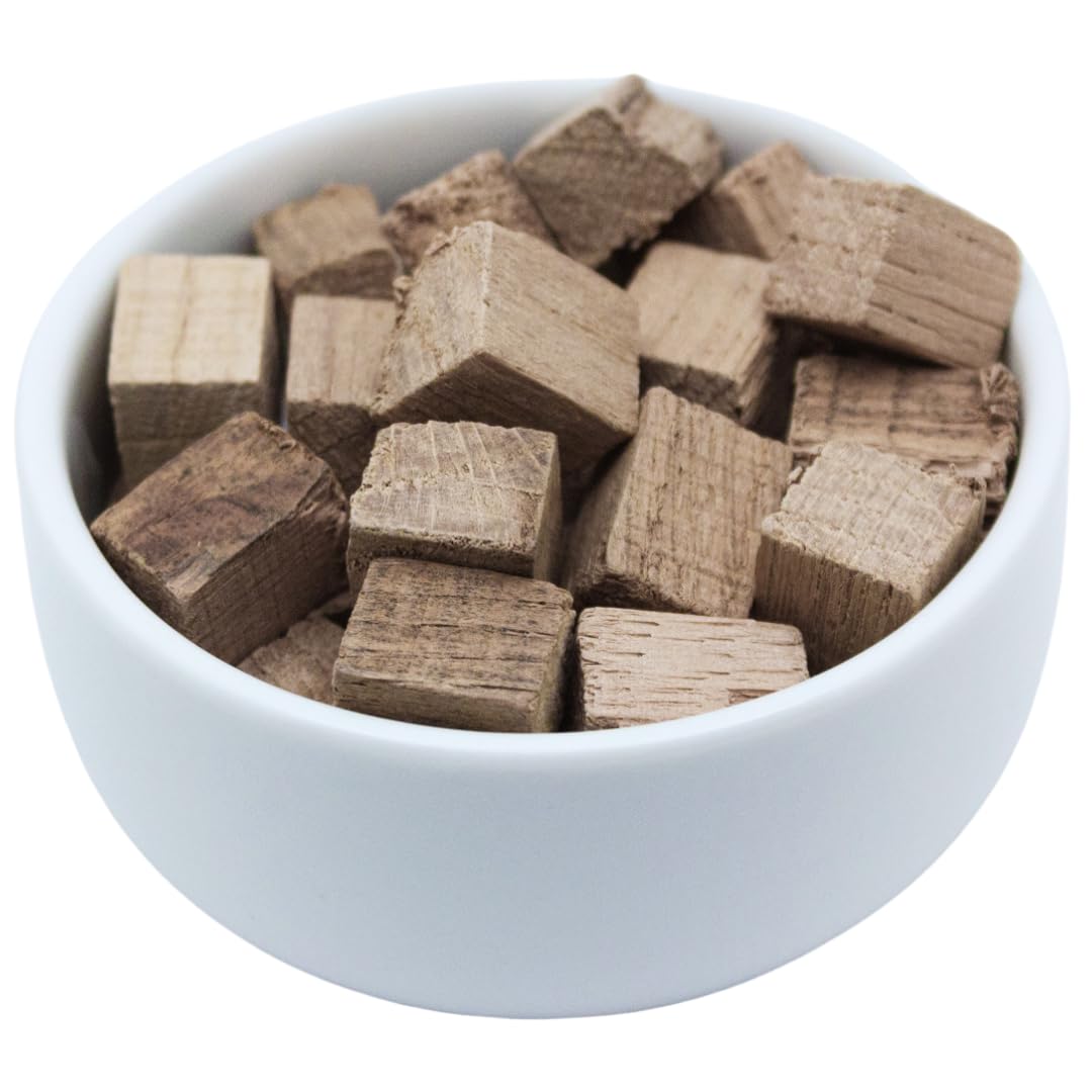 Premium American Oak Cubes for Brewing & Aging - Light Toast 1 lb - Enhance Wine, Whiskey, Beer & Spirits Flavor - Perfect for Home Brewing, Barrel Aging & Craft Cocktails