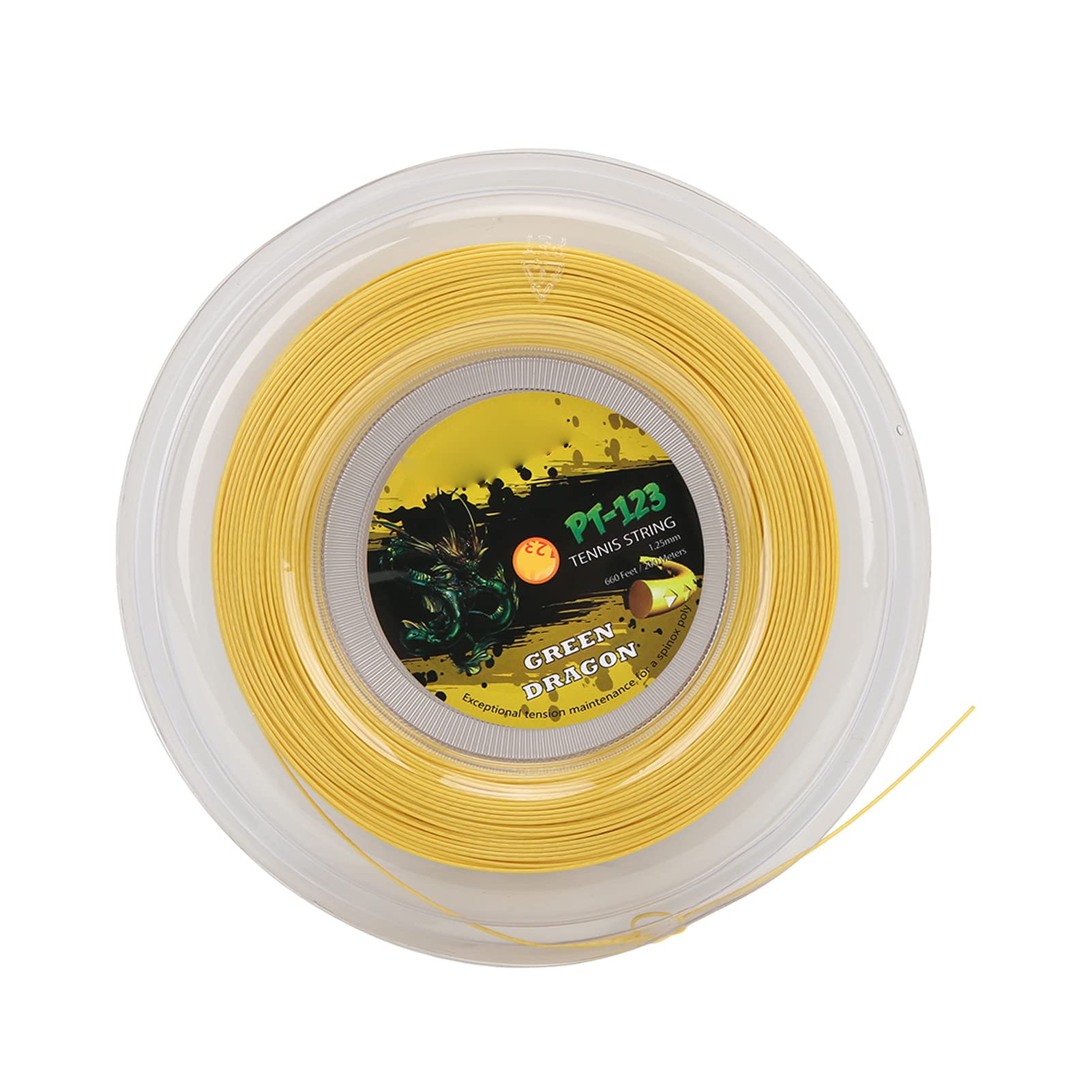 Premium 200m Polyester Tennis String Reel - 1.25mm Sports Racket String for Daily Training & Competition | Durable Tennis Racquet Wire for Professional & Recreational Players | Perfect for Tennis Courts, Clubs & Home Practice