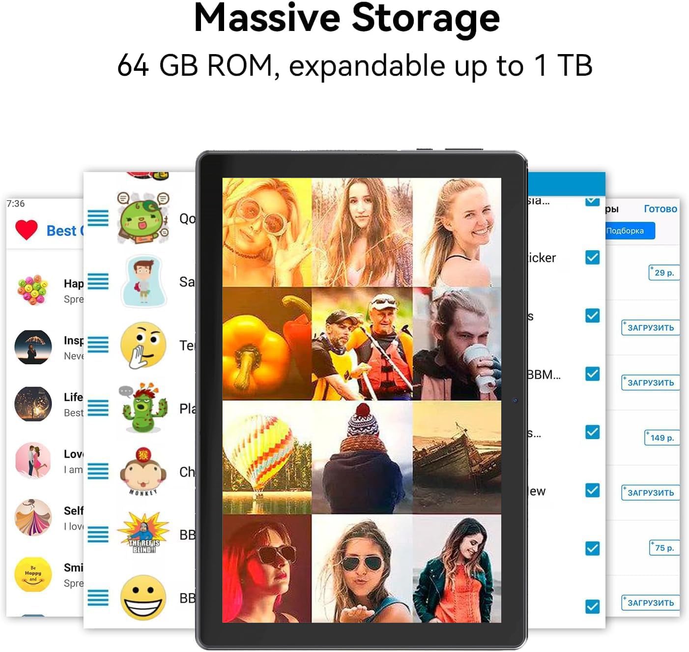 10.1 Inch Android Tablet with 1280x800 IPS HD Touchscreen, Octa-Core Processor, 8GB RAM, 64GB ROM (Expandable to 1TB), 5G/2.4G WiFi, BT 5.0, Dual Camera - Perfect for Work, Study, Streaming & Gaming