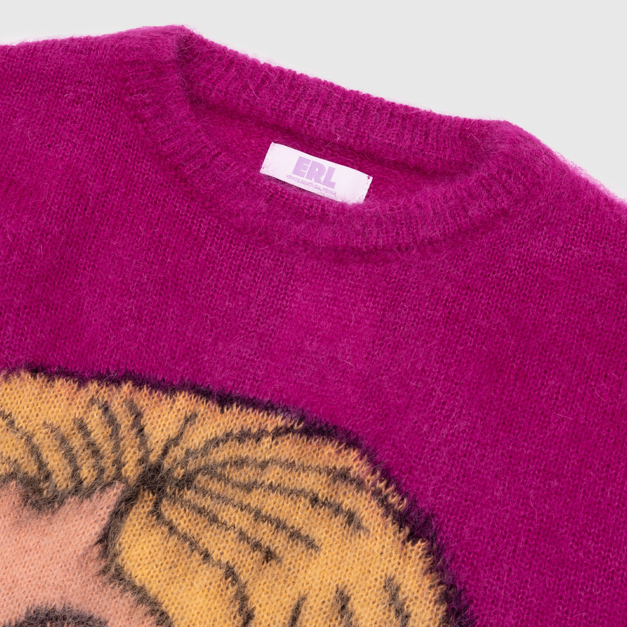 Kiss Mohair Intarsia Sweater - Soft & Warm Knit Pullover for Women - Perfect for Fall & Winter Fashion, Casual Outfits, and Cozy Layering