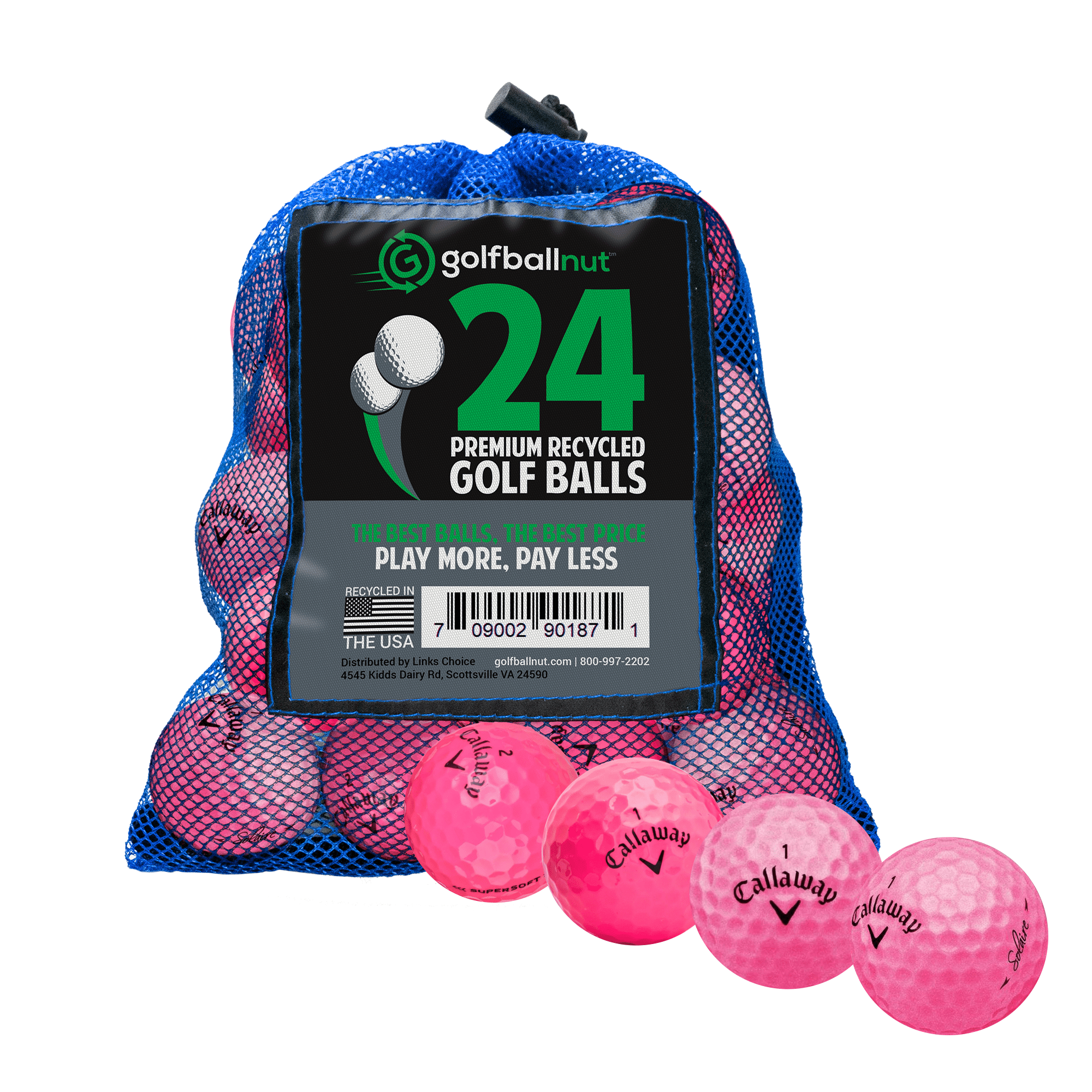 Used Callaway Mix Golf Balls - Bulk Mesh Bags (50/100/200 Count) | Premium Recycled Golf Balls for Practice & Driving Range | Great for Beginners, Casual Play & Tournament Training