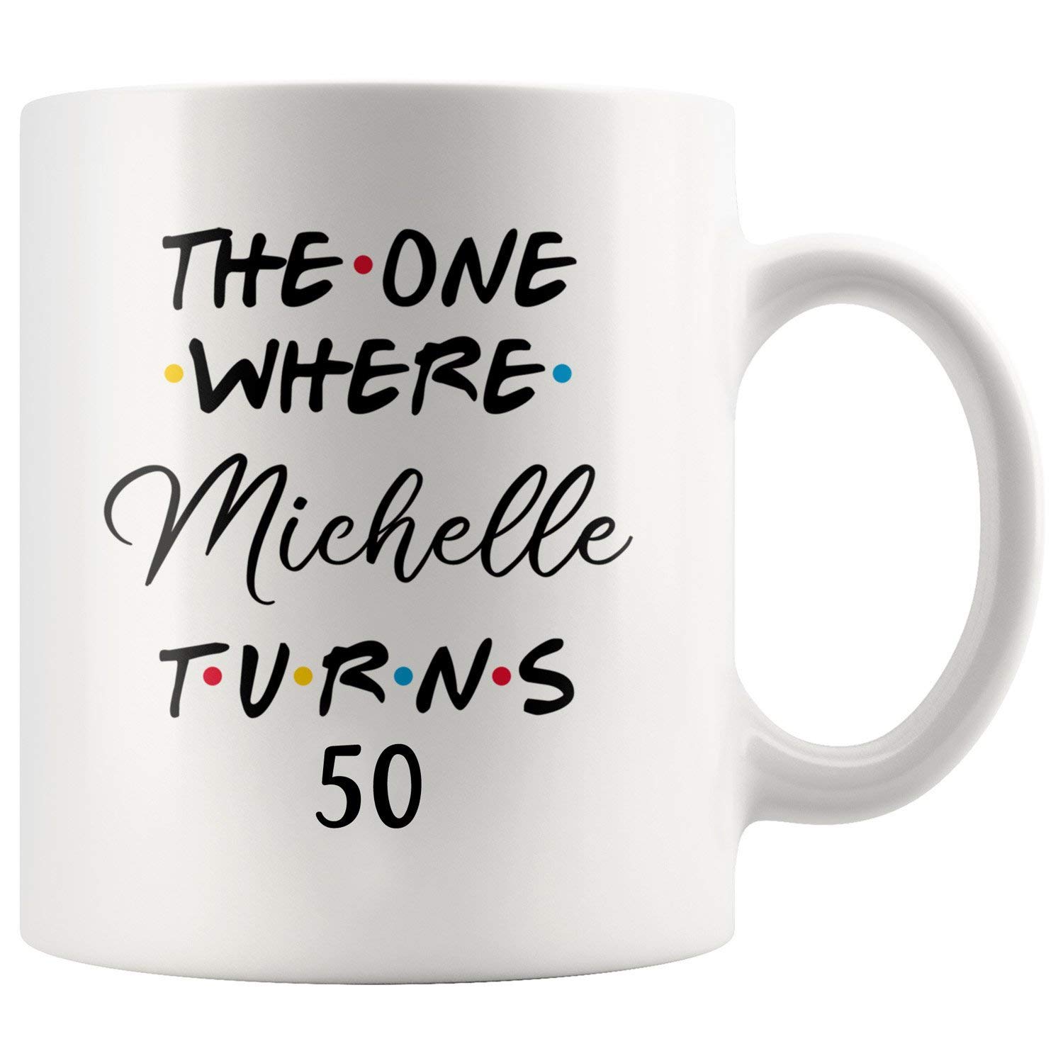 Personalized 50th Birthday Coffee Mug - Custom 50th Birthday Gift for Women & Men - 11oz Ceramic Cup for Milestone Celebration - Perfect for 50th Birthday Party, Anniversary & Retirement Gift Idea