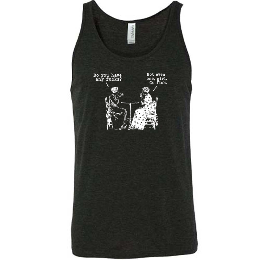 Funny Go Fish Shirt for Women & Men - Sarcastic 'Do You Have Any Fucks?' Graphic Tee - Perfect for Casual Wear, Parties & Gifts