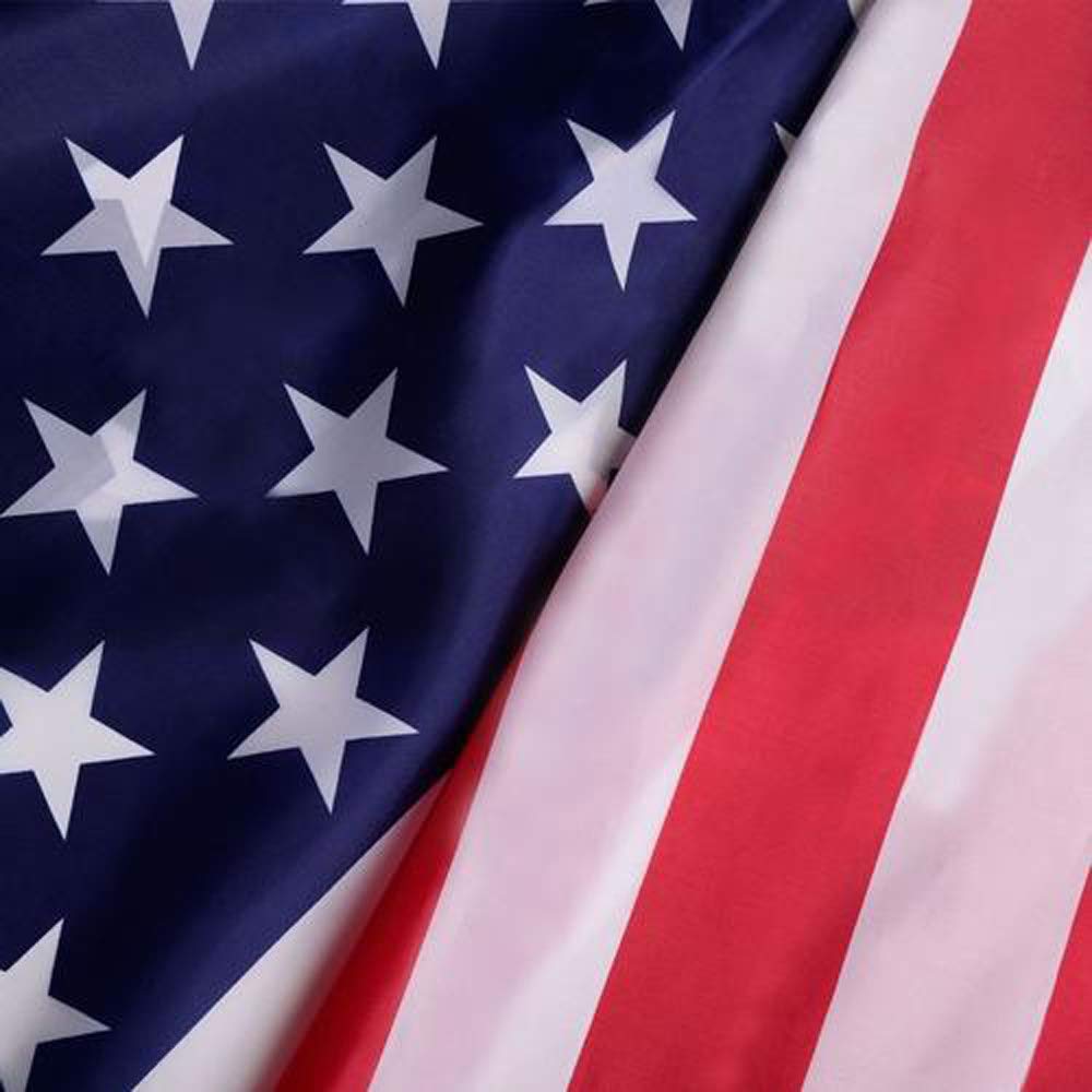 Premium American Flag 2x3FT, 3x5FT, 4x6FT - 100% Polyester with Heavy-Duty Canvas Header & Brass Grommets - USA Made Outdoor/Indoor Flags for Home, Office, School & Events