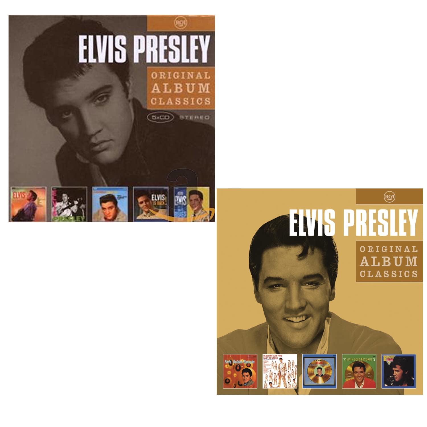 Elvis Presley Greatest Hits - Original Album Classics Vol. 1 & 2 (10 CD Set) | Classic Rock Music Collection for Home, Car & Party Playback
