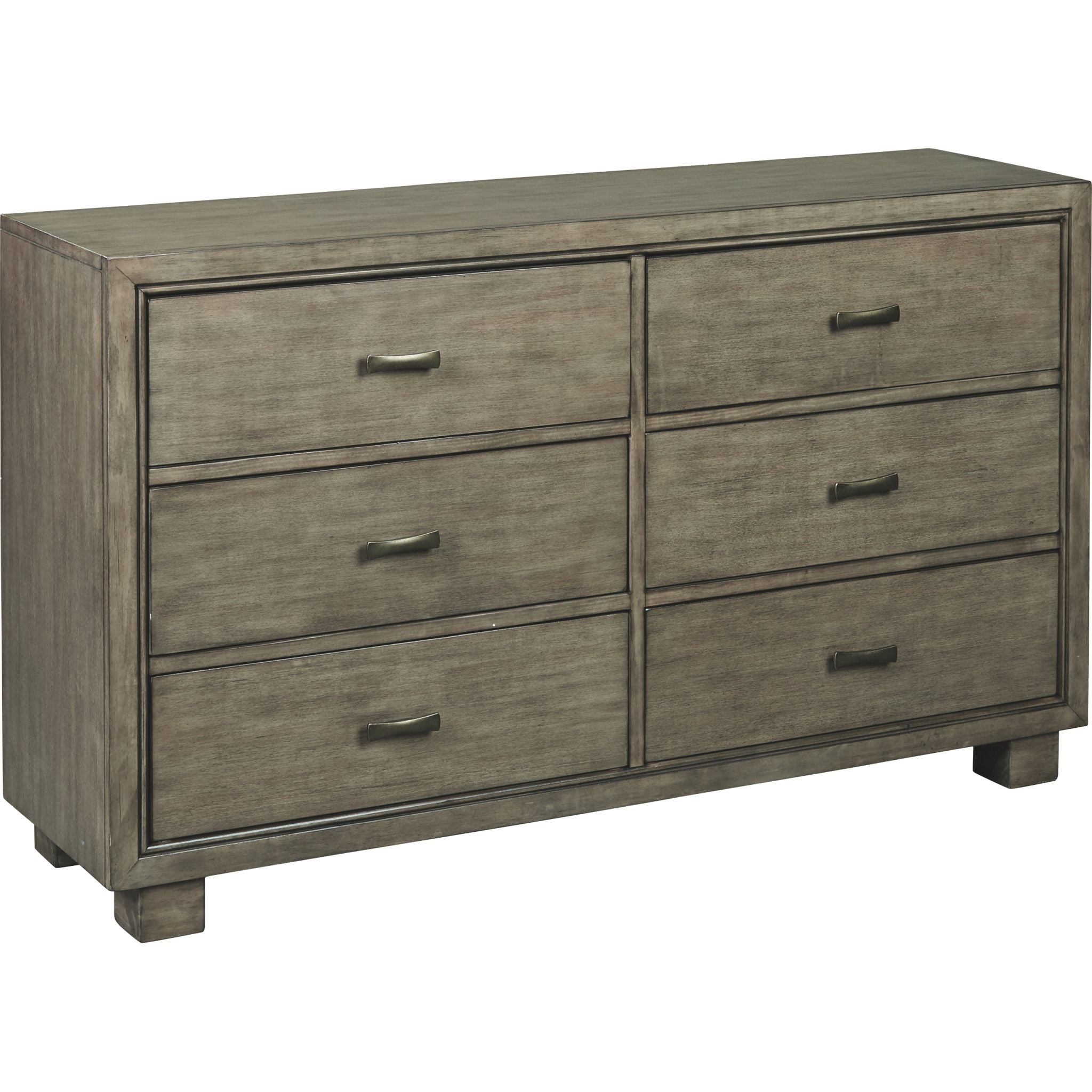 Arnett Dresser - Modern Grey Wooden Dresser with 6 Drawers for Bedroom Storage & Organization | Perfect for Home, Apartment, and Dorm Room Decor