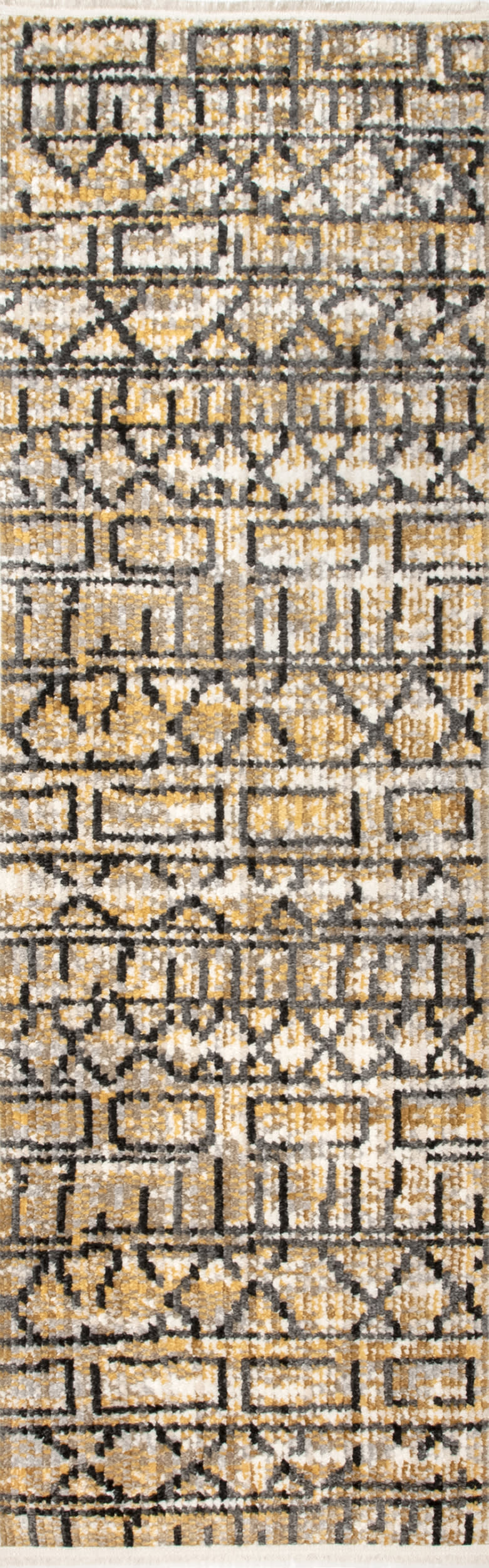 Chance Geometric Banded Area Rug in Beige - Modern Boho Home Decor for Living Room, Bedroom & Office
