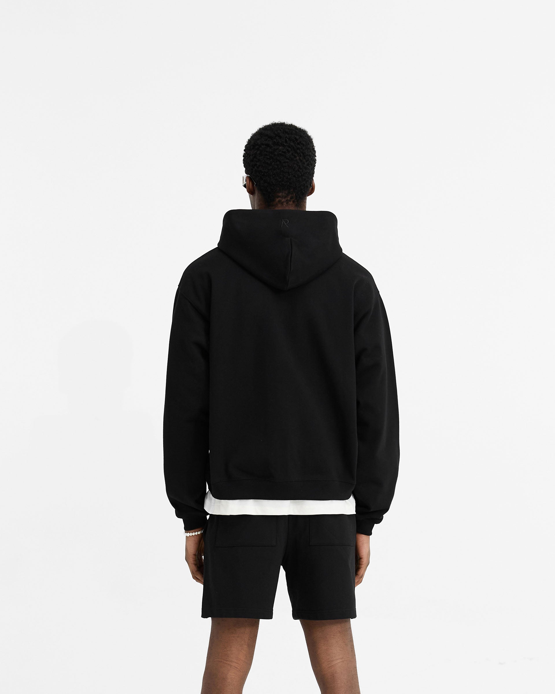 Initial Oversized Zip Hoodie for Men & Women - Black | Comfortable Streetwear Pullover for Casual Wear & Loungewear