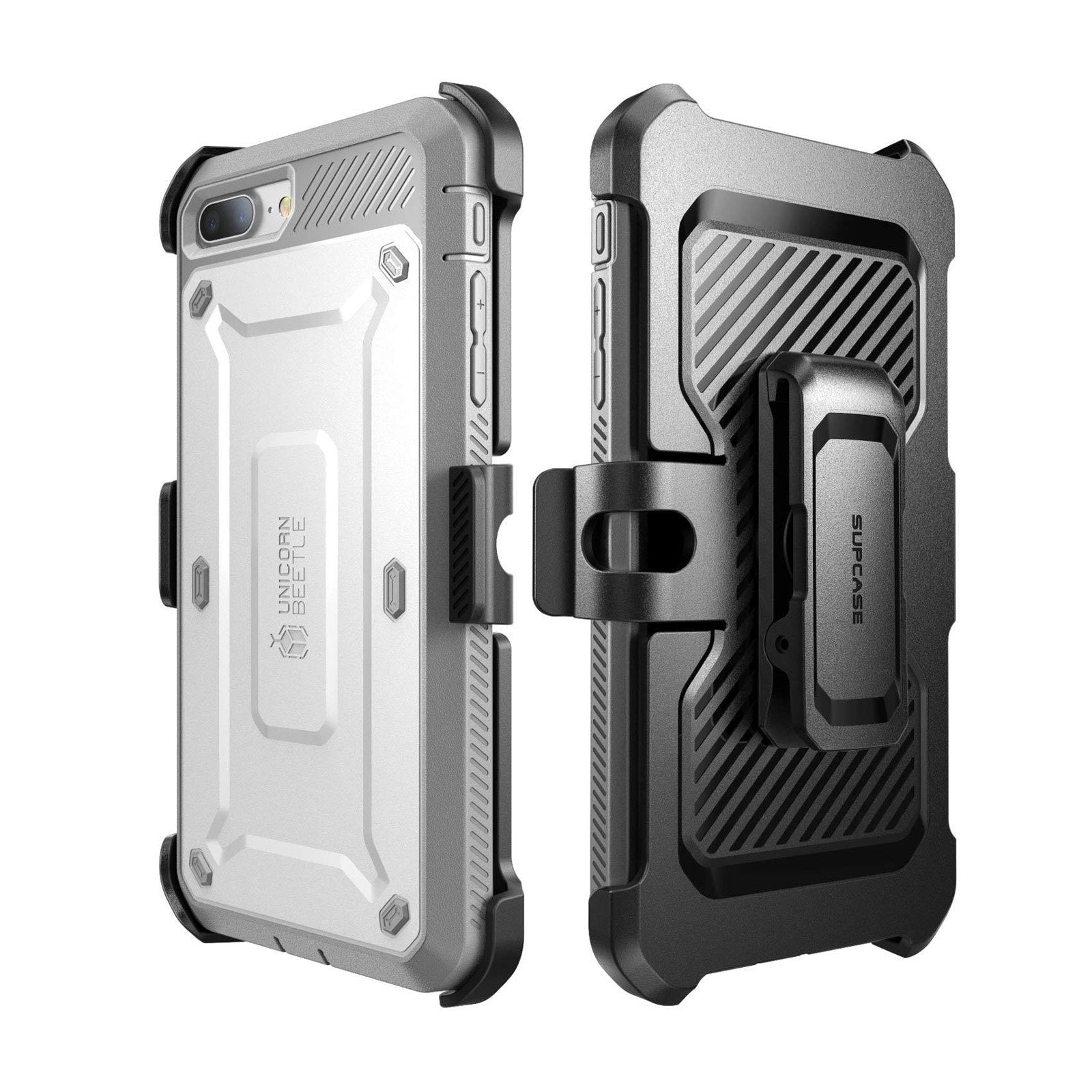 iPhone 7 Unicorn Beetle Pro Holster Case - Shockproof Full-Body Protection with Built-in Screen Protector (White) - Perfect for Outdoor Activities, Work & Daily Use
