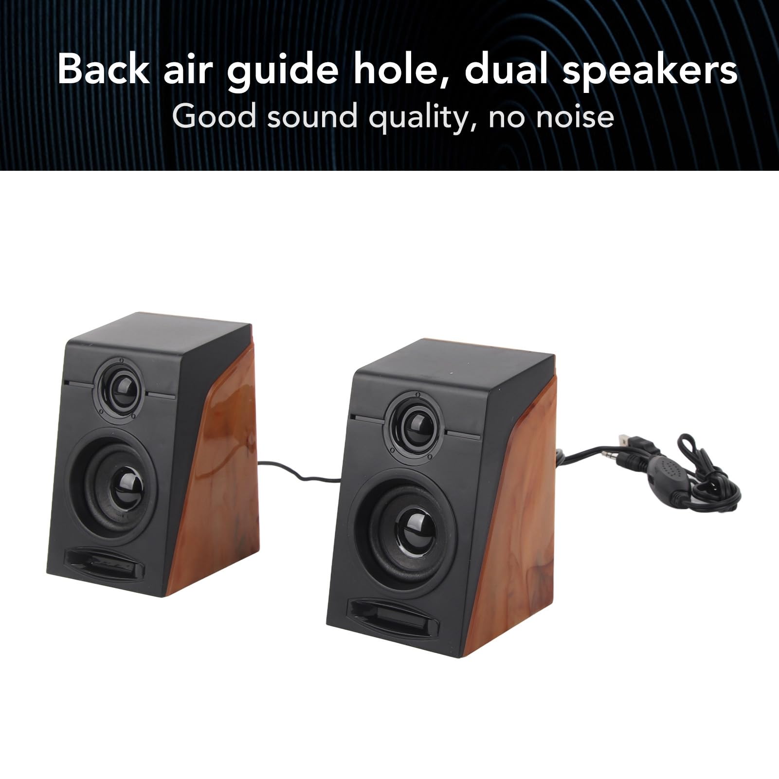 MUNEFE USB PC Speakers - Wired Laptop Speakers for TVs, Computers, Laptops, Phones - Ideal for Home Office, Gaming, and Multimedia Entertainment