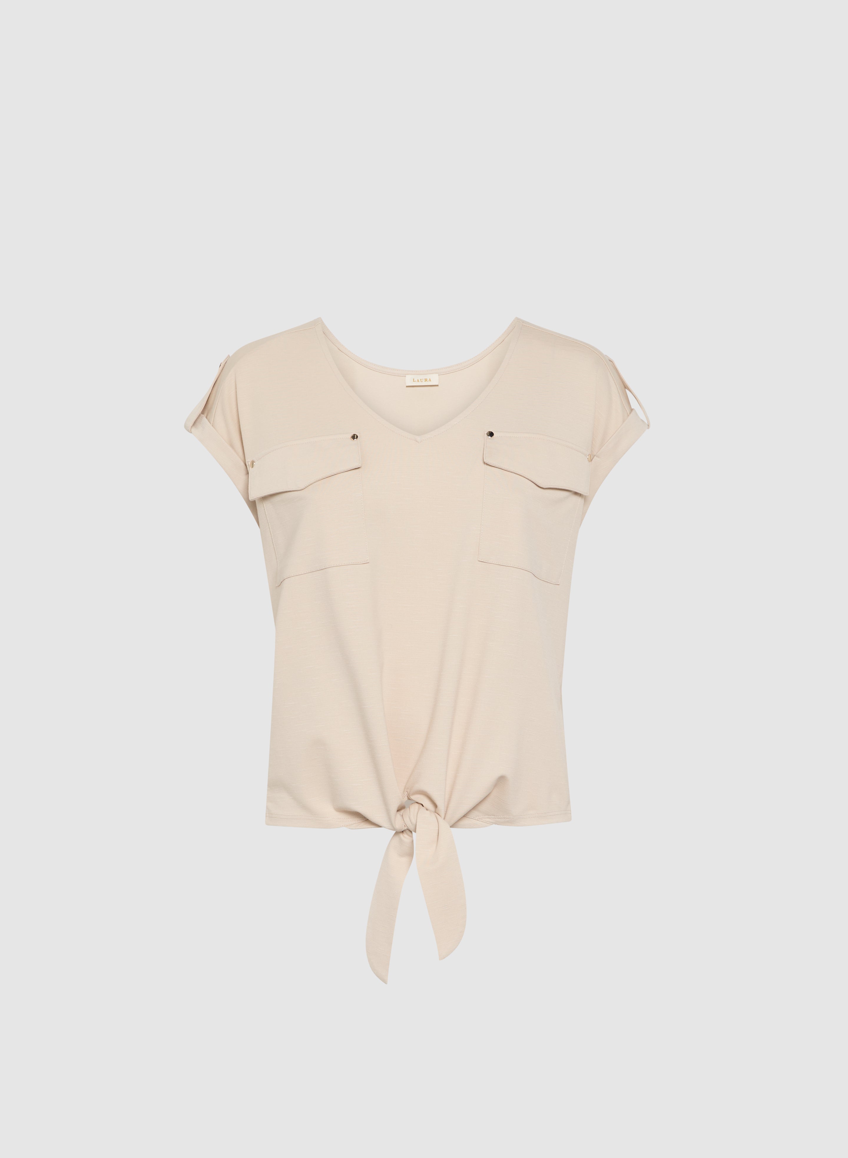Women's Cap Sleeve Utility T-Shirt - Comfortable Casual Basic Tee for Everyday Wear | Perfect for Work, Weekend & Layering