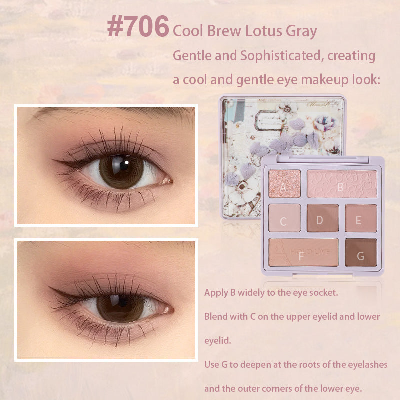 HOLD LIVE Paris Garden Eyeshadow Palette - 18 Color Matte & Shimmer Eyeshadow Set, Vegan & Cruelty-Free - Perfect for Day & Night Makeup Looks