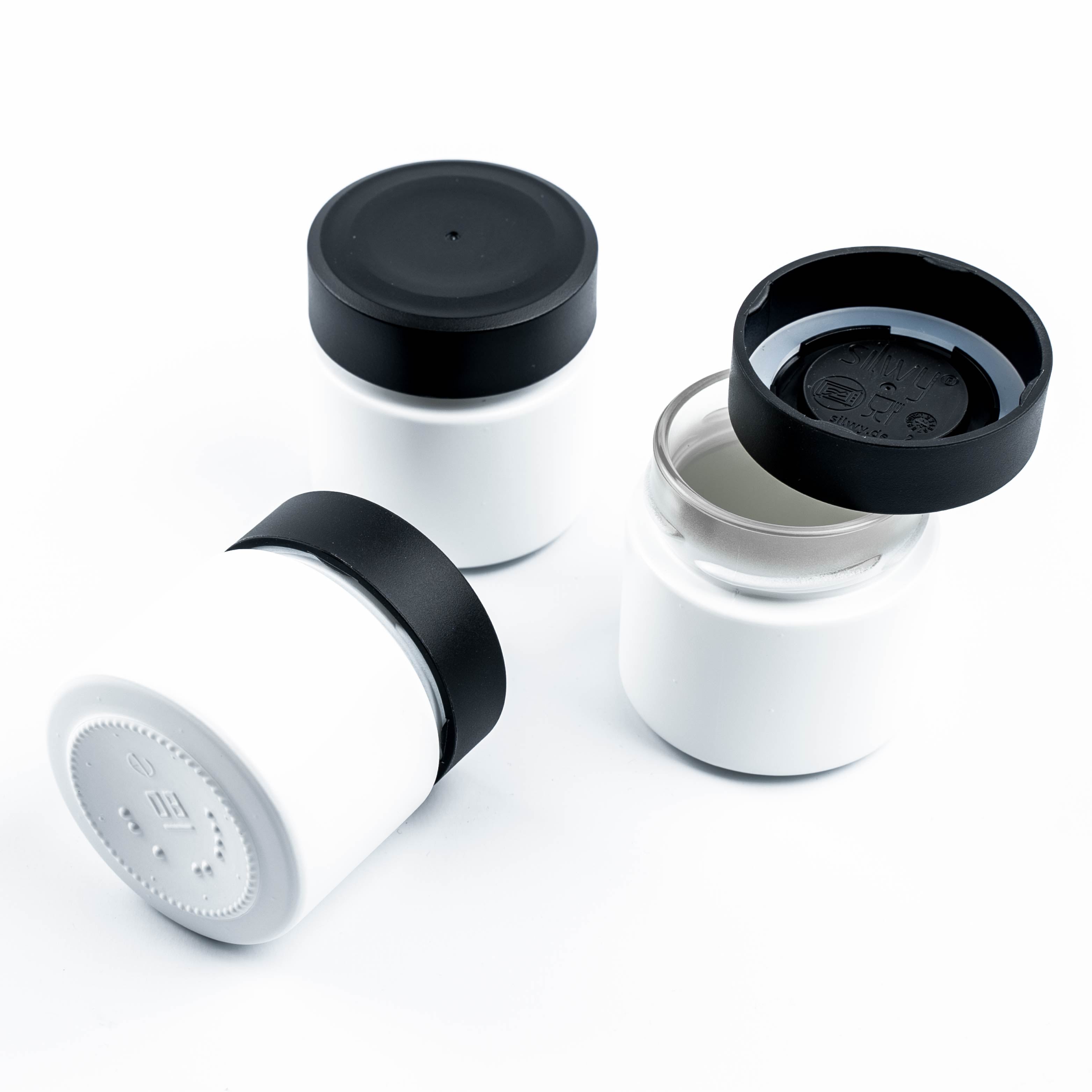 Premium White Magnetic Spice Jars with Rack - 125ml (4.2oz) Glass Containers for Kitchen, Pantry & Spice Organization - Perfect for Home, Restaurant & Office Use