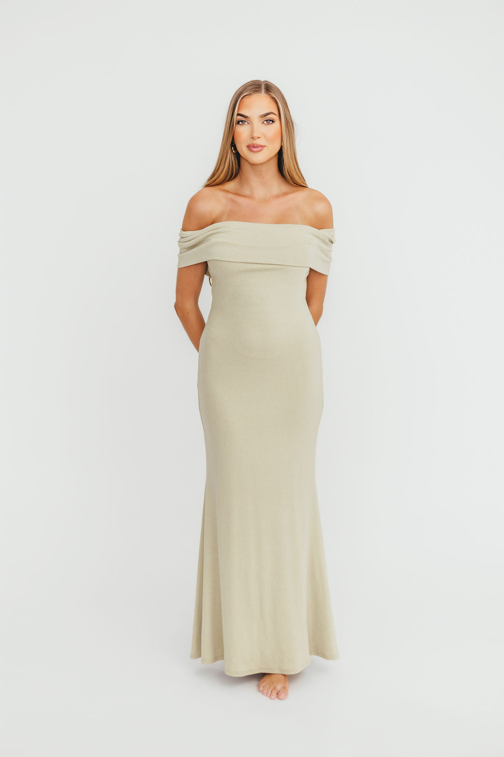 Monroe Maxi Dress in Sage - Bump Friendly Maternity Dress for Women | Comfortable & Stylish Pregnancy Outfit for Casual Wear, Baby Showers & Special Occasions
