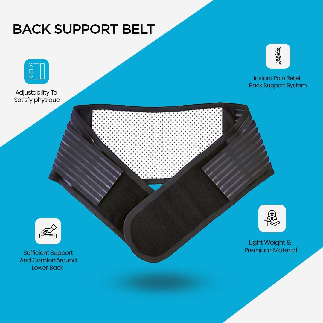 Best Back Brace for Men & Women - Adjustable Lumbar Support Belt for Lower Back Pain Relief, Sciatica, Scoliosis & Herniated Disc - Breathable Design for All-Day Comfort (Home, Office & Gym Use)