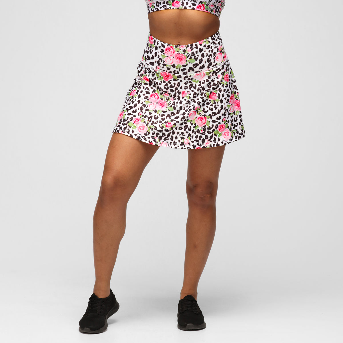 Jungle Rose Skort - Women's Floral Print Tennis Skirt with Built-in Shorts for Sports & Casual Wear | Perfect for Golf, Tennis, and Summer Outfits