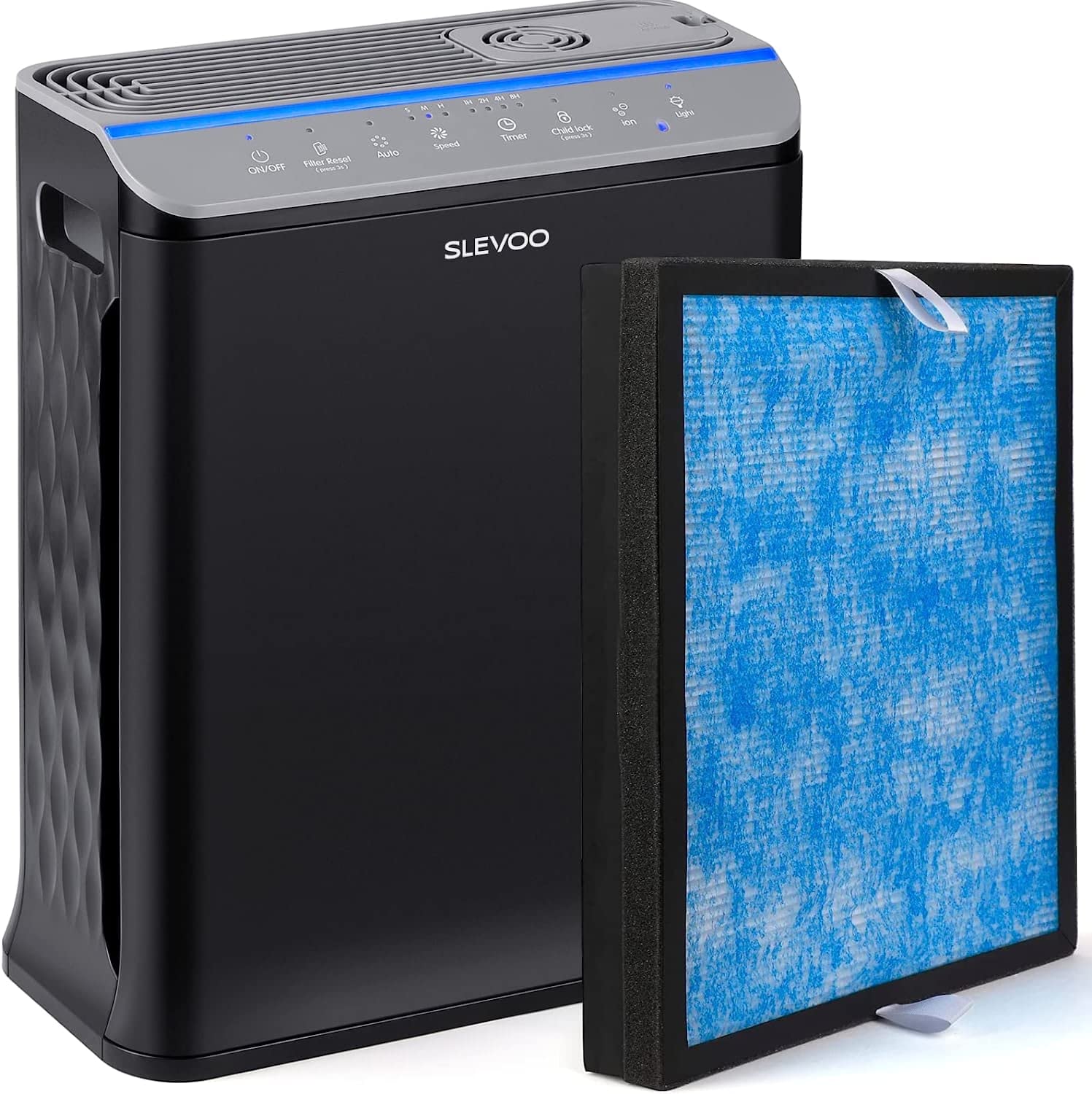 Slevoo BS-14 H13 True HEPA Air Purifier with Air Quality Sensor & Aromatherapy - 22dB Ultra Quiet, 2022 Upgraded Filter Replacement - Perfect for Bedroom, Office & Nursery Air Purification