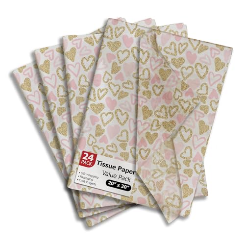 Pink and Gold Hearts