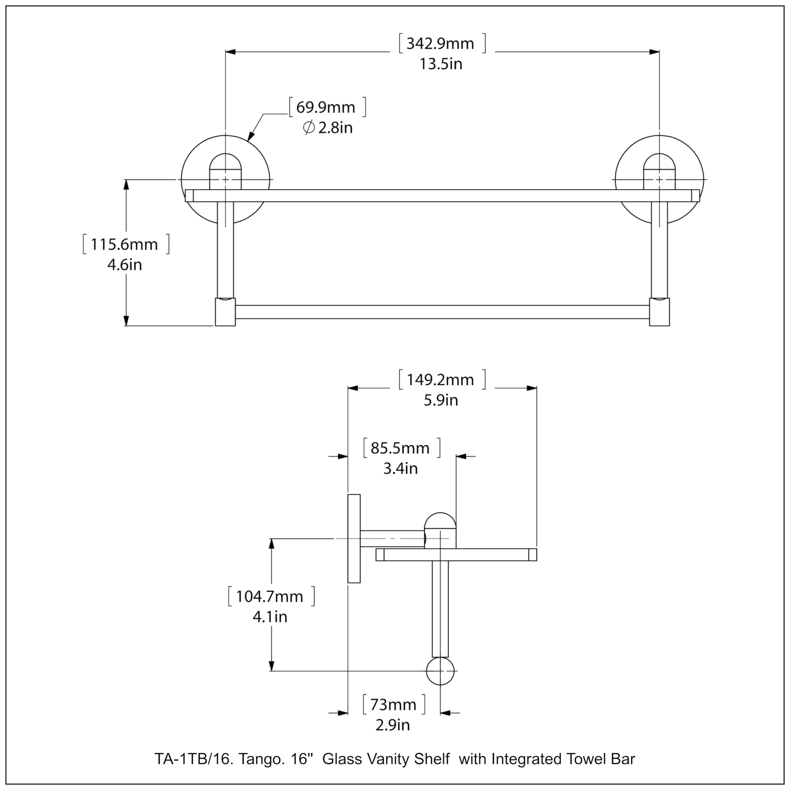 Allied Brass TA-1TB/16-ORB 16