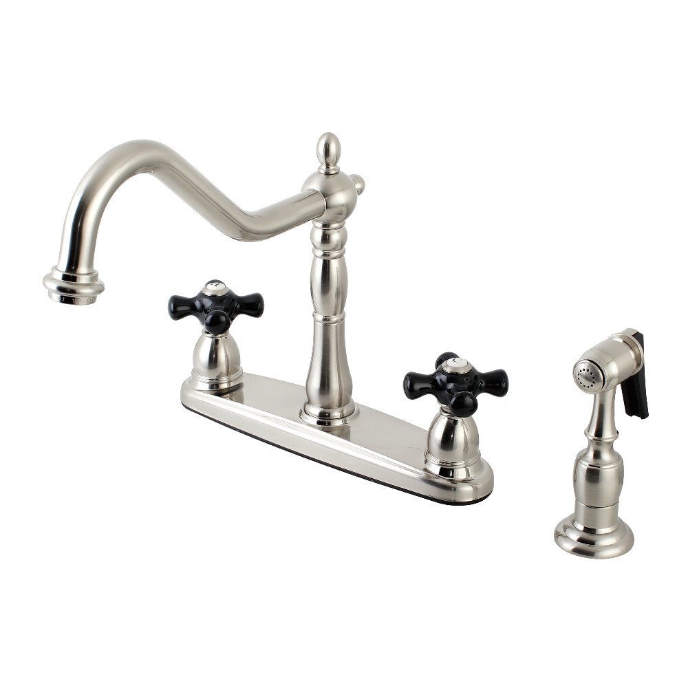 Kingston Brass KB1752PKXBS Duchess Centerset Kitchen Faucet - Polished Brass Finish, High Arc Spout, Single Handle for Modern Kitchens | Perfect for Washing Dishes, Filling Pots & Daily Kitchen Tasks