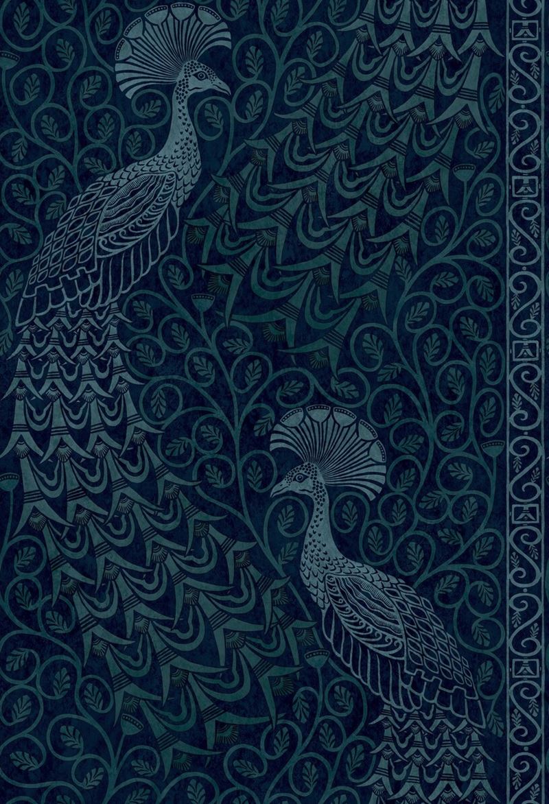 Cole & Son Pavo Parade Metallic Novelty Wallpaper - Premium Peel & Stick Wallpaper for Living Room, Bedroom, or Office Decor