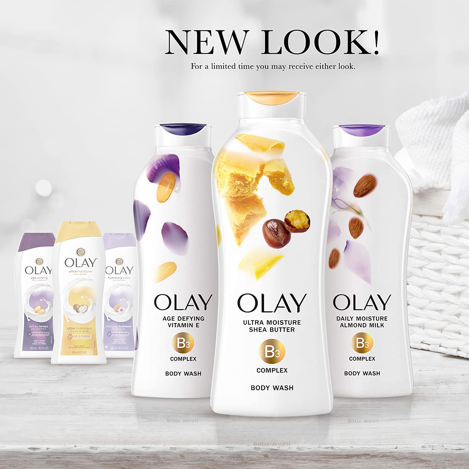Olay Body Wash Daily Exfoliating for Smooth Skin - White, 650 mL (22 FL OZ) - Hydrating & Gentle Cleanser for Shower & Bath