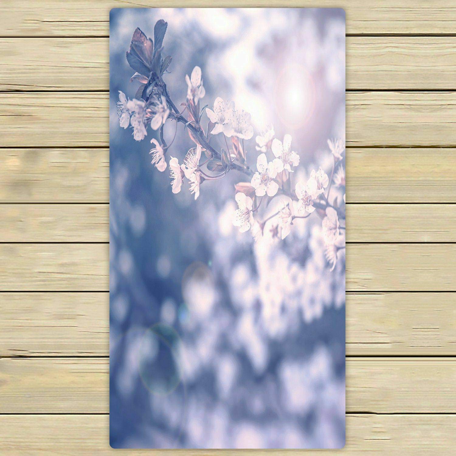 ECZJNT Cherry Blossom Spring Beach Towel - 30x56 Inch Soft Absorbent Bath & Shower Towel for Home, Pool, Travel, and Outdoor Use - Perfect for Beach, Gym, and Spa