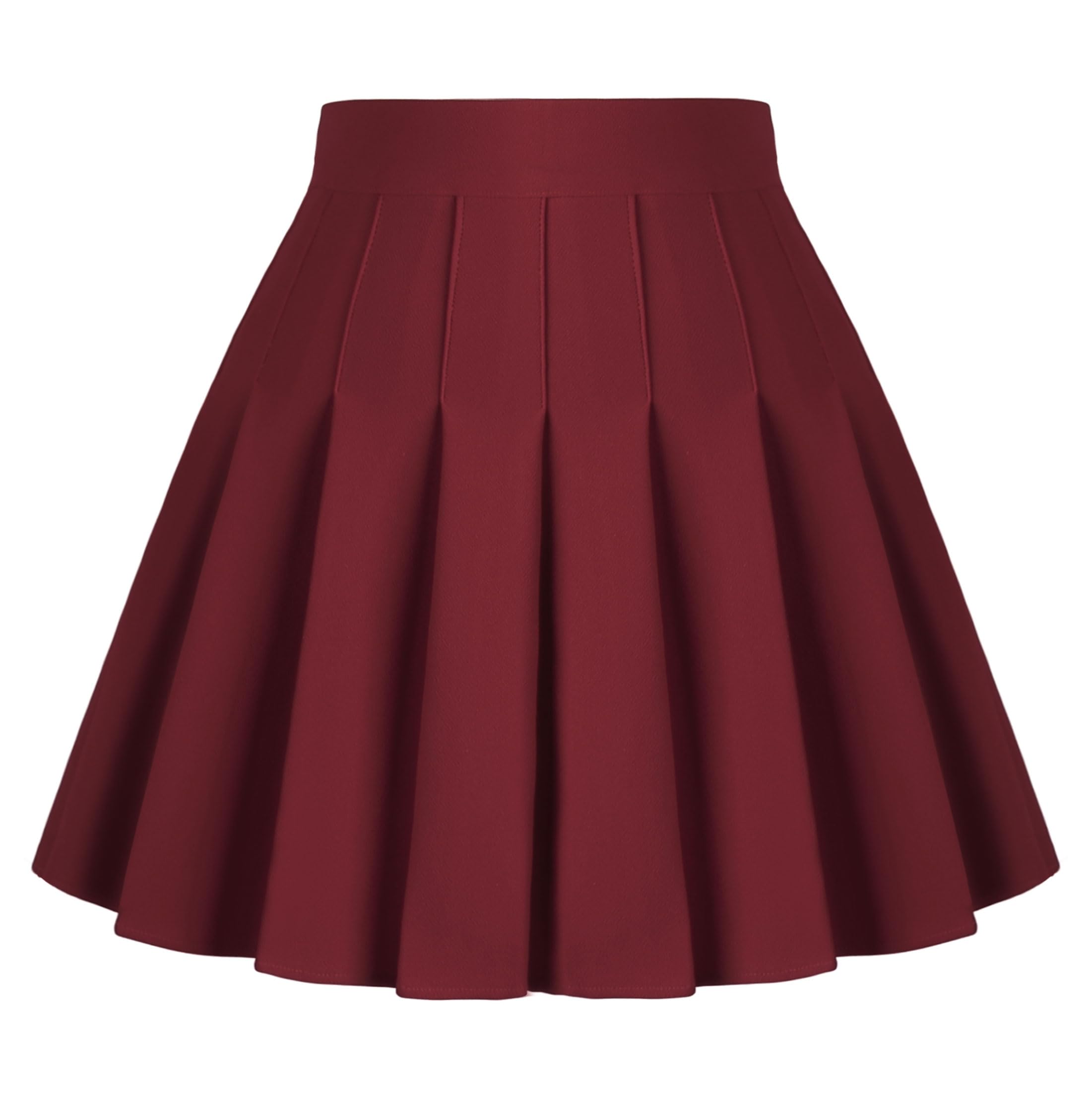 Dressever Women's Pleated Mini Skater Skirt - High Waist Tennis Skirt for School Uniform & Cheerleader - Perfect for Casual Wear, Dance, and Sports Activities