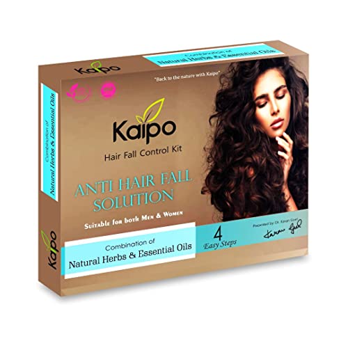 Kaipo Anti Hair Fall Solution Kit for Men & Women - Hair Loss Control Oil, Shampoo, Conditioner & Serum (4-Piece Set, 350ml) | Prevent Hair Thinning & Promote Growth for Daily Hair Care Routine