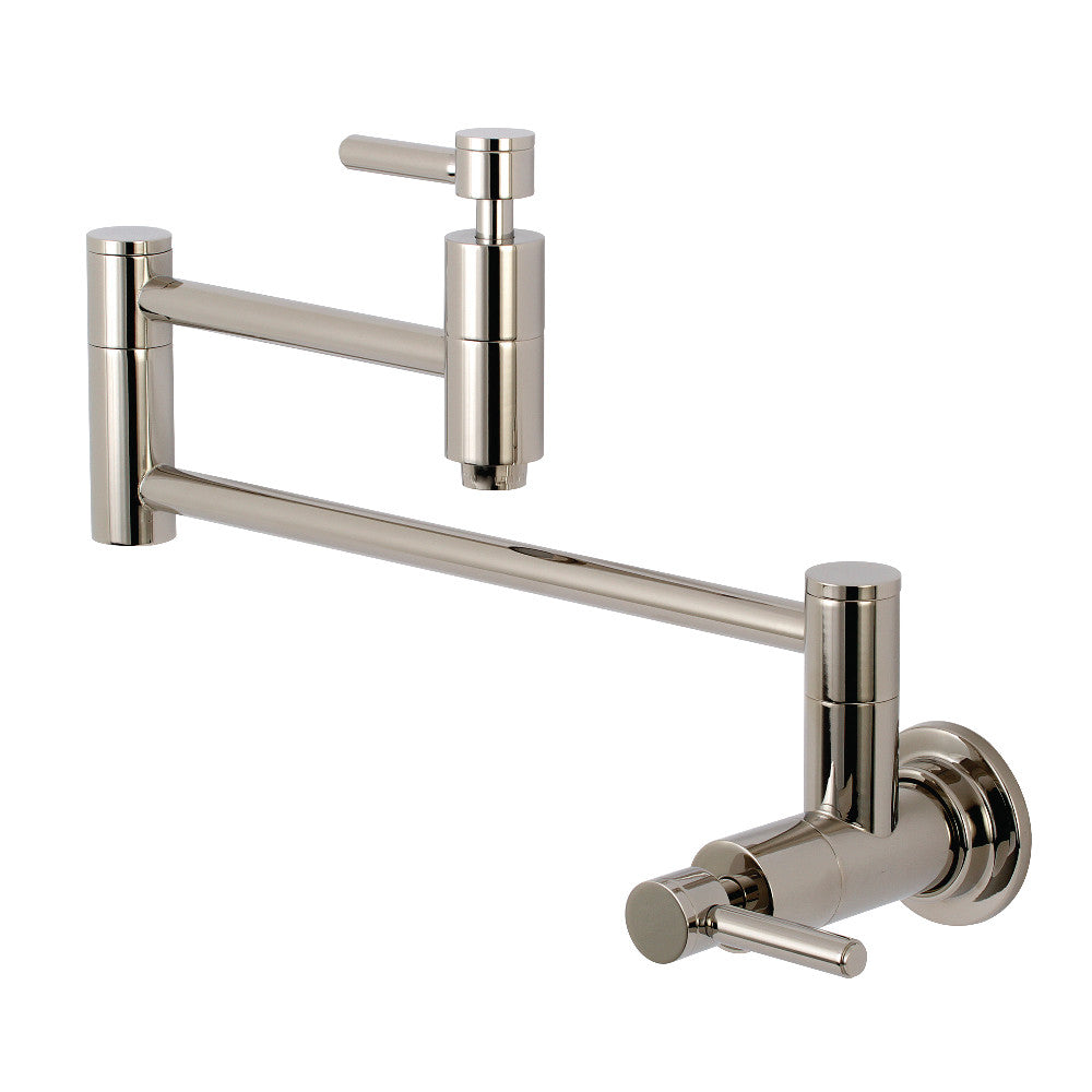 Modern Wall Mount Pot Filler Faucet - Brushed Nickel Kitchen Sink Faucet for Pasta & Stock Pots - Perfect for Home Chefs & Cooking Enthusiasts