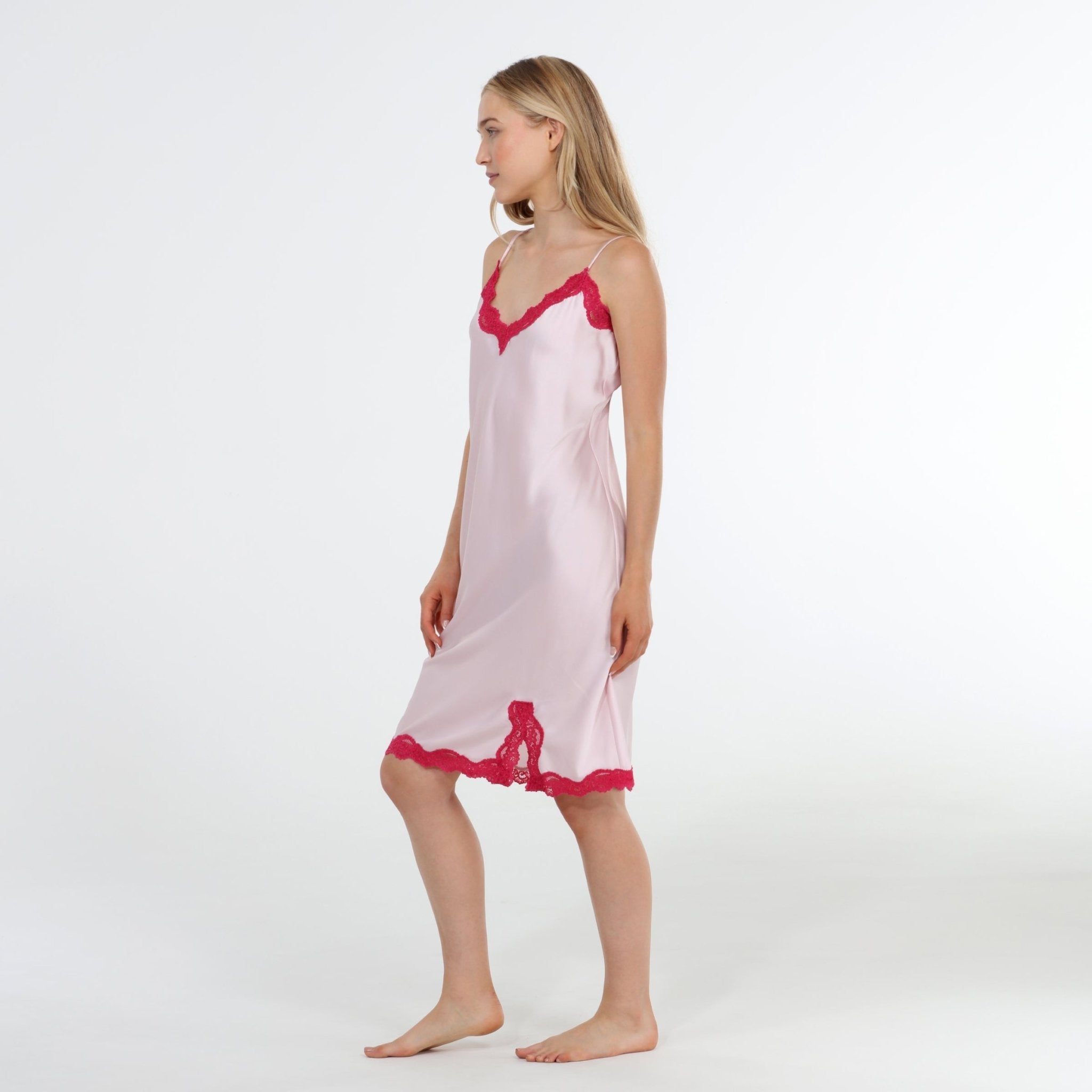 Strawberry Print Retreat Chemise Nightgown - Soft & Comfortable Sleepwear for Women - Perfect for Loungewear, Sleepovers & Relaxing at Home