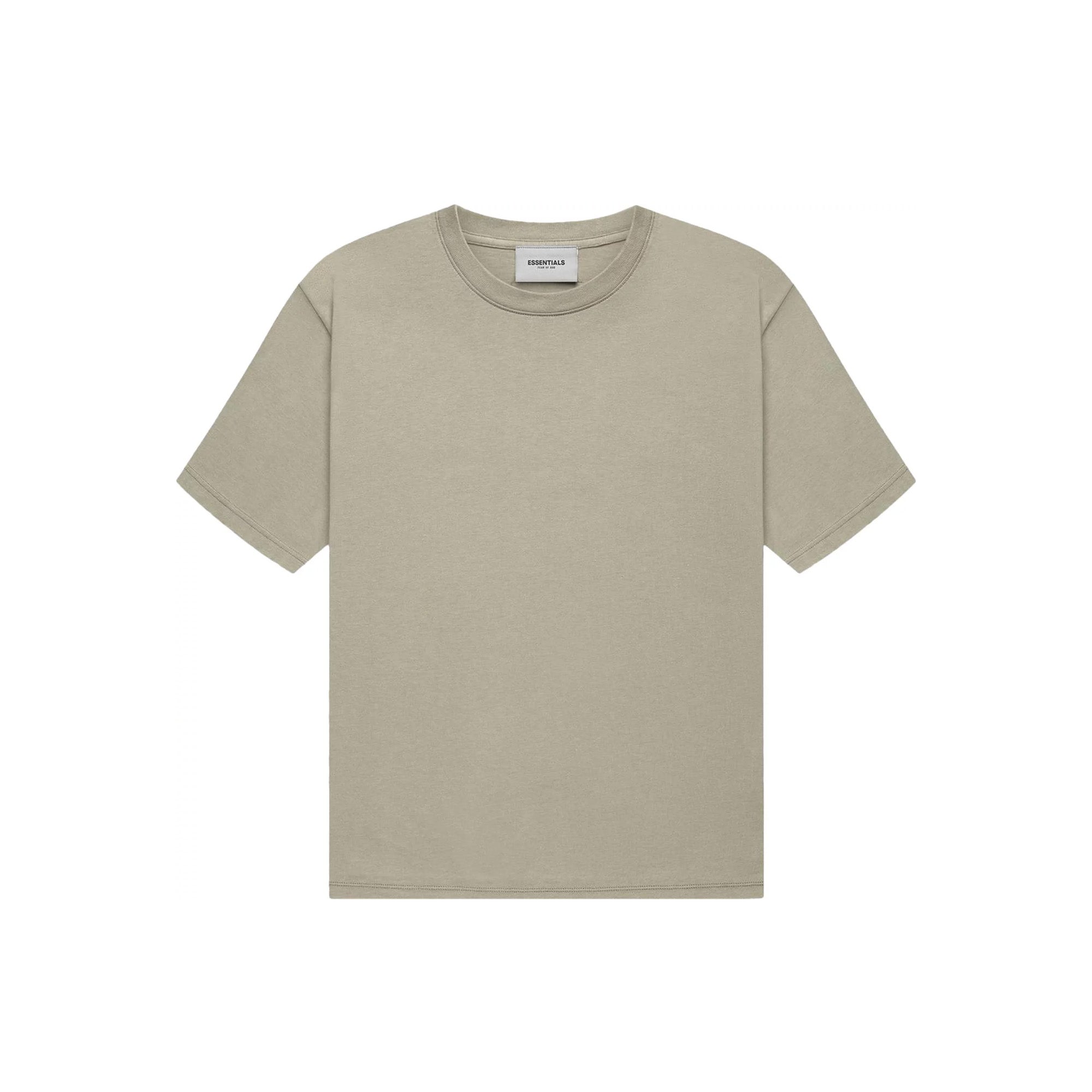 Fear of God Essentials Short Sleeve T-Shirt - Pistachio Green Cotton Crewneck Tee for Men | Casual Streetwear, Summer Outfits & Layering