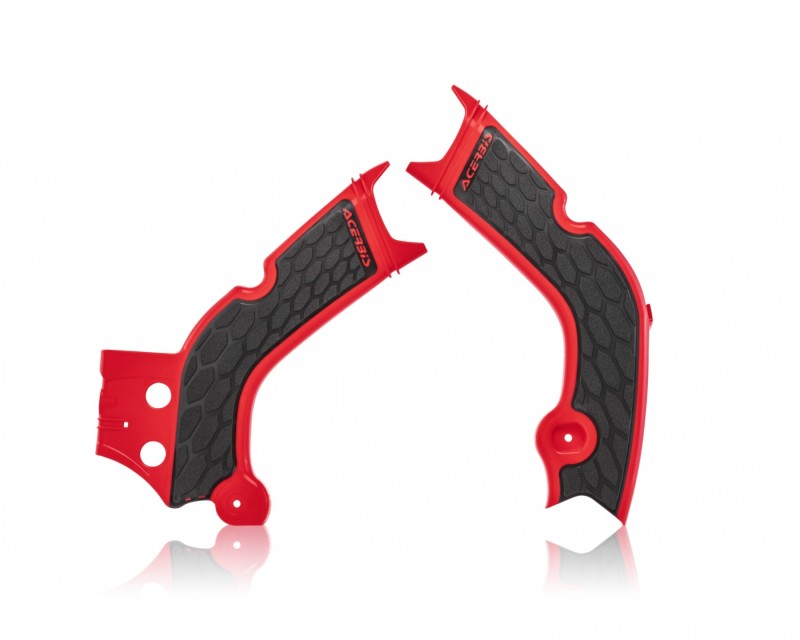 Acerbis X-Grip Frame Guard for Honda CRF250R/RX & CRF450R/RX/CRF450R S (19-22) - Red/Black - Durable Motorcycle Protection for Off-Road Racing & Trail Riding