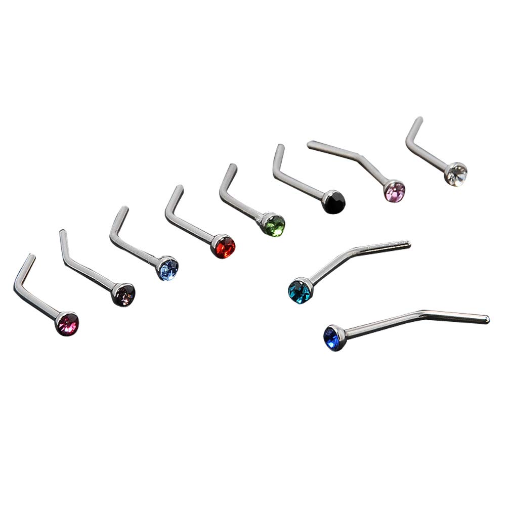 Taigood Fake Nose Rings - Stainless Steel Nose Studs & Hoop Rings for Women & Men | Perfect for Piercing, Costume, and Fashion Accessories