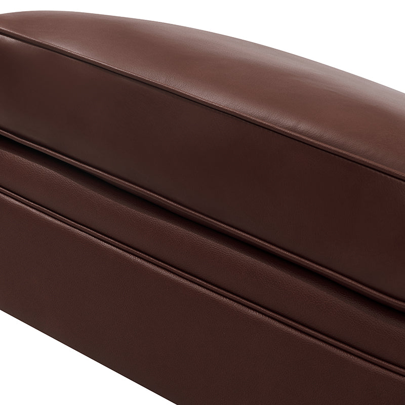 Basilio Modern Genuine Leather Storage Ottoman Bench - Living Room Footrest, Coffee Table & Extra Seating - Perfect for Home, Office & Bedroom