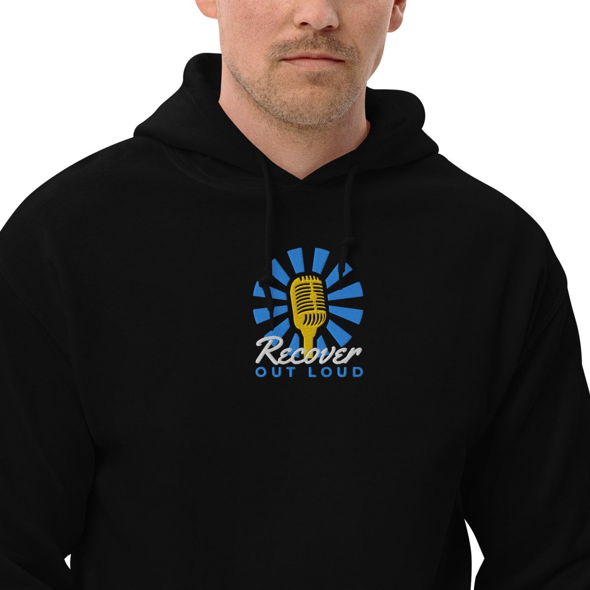 Recover Out Loud Premium Embroidered Unisex Hoodie - Soft Cotton Pullover Sweatshirt for Men & Women - Perfect for Recovery Support, Casual Wear & Outdoor Activities