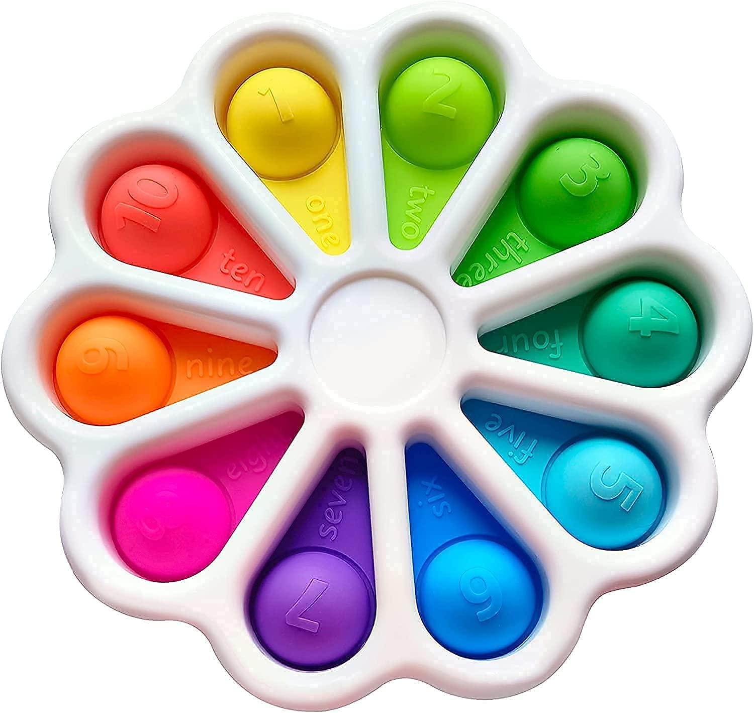 Eaglecam Veggicy Flower Simple Dimple Fidget Sensory Toys - Stress Relief Hand Toys for Kids & Adults with Anxiety, Autism - Large Size Office & Home Relaxation Toys for Focus, Calming & ADHD Relief (Perfect for School, Work & Travel)
