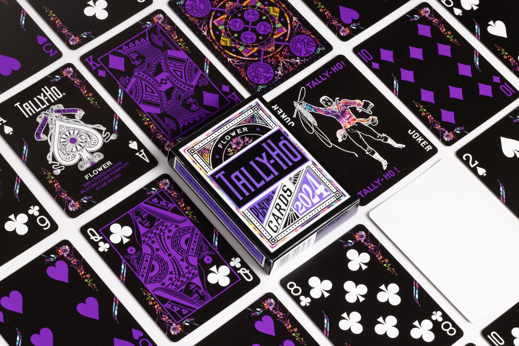Tally Ho Flower Playing Cards - Premium Poker Deck for Magic Tricks, Cardistry & Game Nights - Perfect for Card Games, Collectors & Professional Performers
