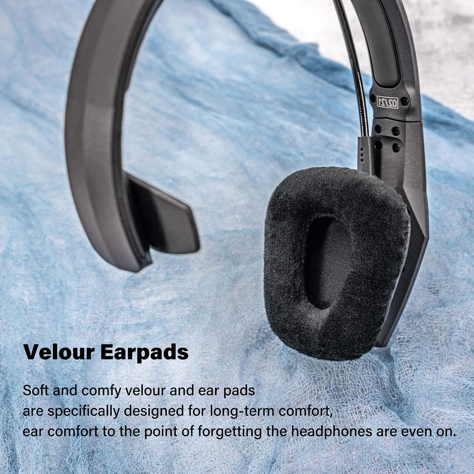 B450-XT Replacement Ear Pads Cushion - PU & Velour Ear Cushions Compatible with B450-XT/B450XT Headphones - Comfort Upgrade for Gaming, Music & Office Use