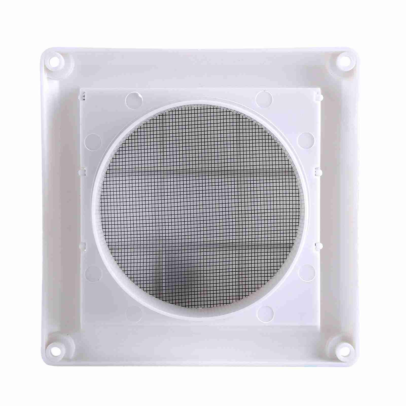 15x15cm White Plastic Air Vent Grille - Ceiling & Wall Mount Airflow Outlet with Filter for Home Ventilation (Ideal for Windows, HVAC, and Air Circulation Systems)